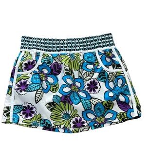 Athleta Floral Tropical Print Elastic Waisted Skirt With Pockets Size XS